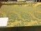 1 Yard Green Gold Jacobean Reversible Drapery Fabric 56 Inches Width